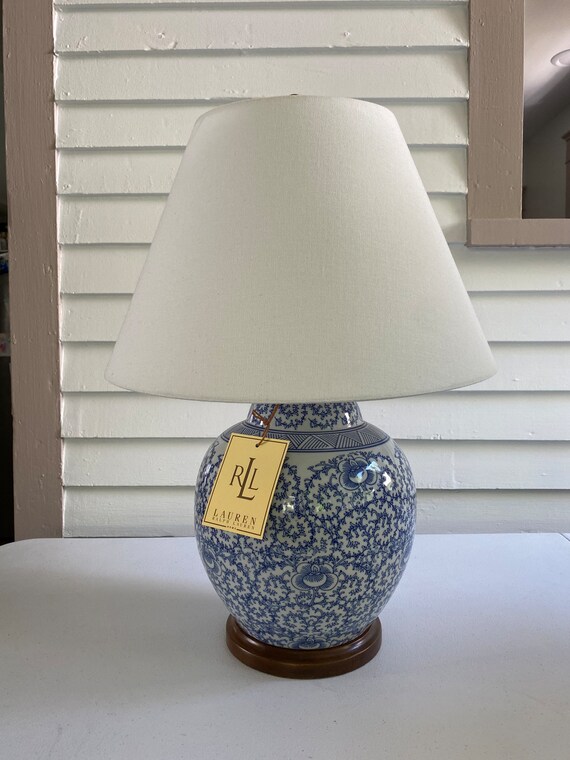 Ralph Lauren Ginger Jar Blue and White Lamp Etsy
