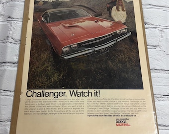 Vintage 1970 Dodge Challenger Magazine Advertisement – Original Print Ad