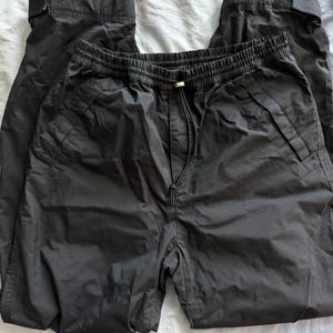 Vintage 90s Sims Snowboards Pants Mens M/L Baggy Black Techwear Gorpcore Y2K XL