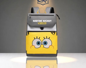 Mochila Ita de Bob Esponja, bolsa para exhibir pines Kawaii, artículo esencial para convenciones.