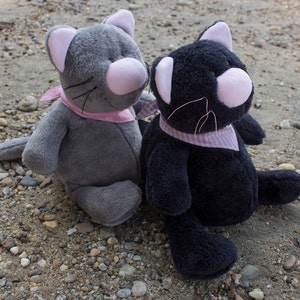 Fat Kitty Cat Sewing Pattern and Tutorial Style Sewing Instruction Plush Toy Animal Instant Download PDF