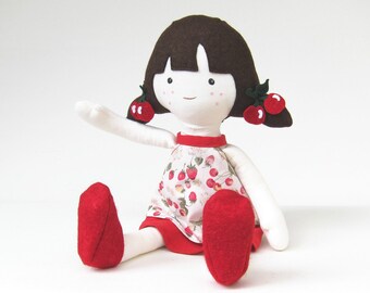 INSTANT DOWNLOAD 16" Cherry Doll and Doll Clothes PDF Pattern and Sewing Instruction