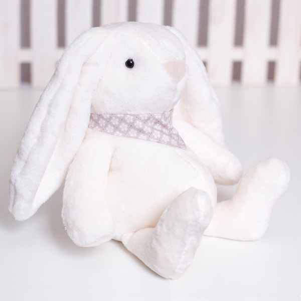 Patron de couture lapin duveteux, tutoriel PDF animal doux, doudou lapin, couture peluche peluche, lapin bricolage fait main