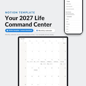 Notion Life Planner, All in One Template, Tasks, Goals, Habits, Finance