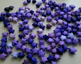 100 Assorted Purple Origami Stars