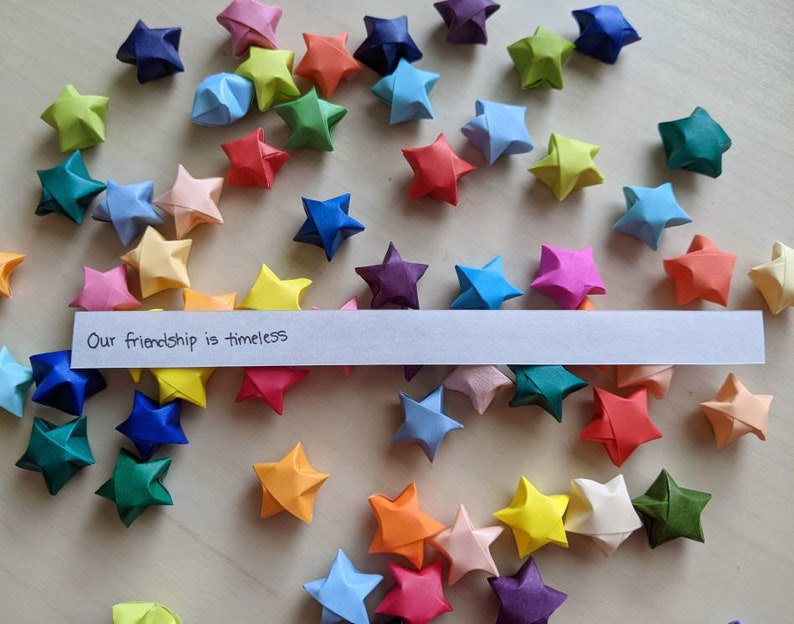 100 Rainbow Friendship Lucky Origami Wishing Stars//Best Etsy