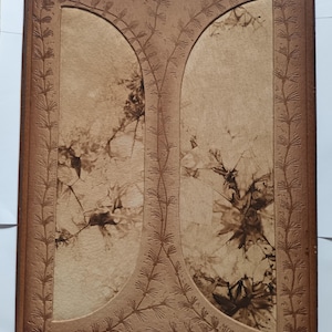 Vintage Latvian Genuine Leather Music Folder, Choir Performance Folder, Document Portfolio, Tooled Leather Cover