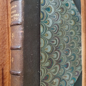 Antique 1842 Ernest Maltravers by Edward Bulwer-Lytton | Tauchnitz Leipzig | Half Leather Binding | Victorian Book
