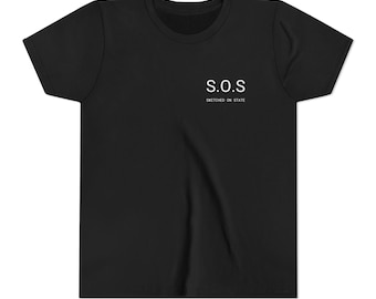 Camiseta de manga corta para jóvenes con el logo de Switched On State Status Gaming