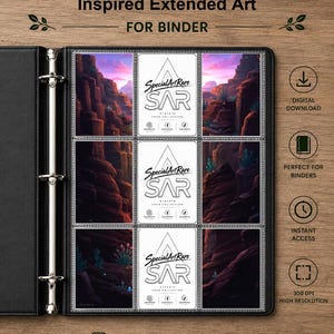 Charizard Evolution Canyon Extended Art Binder Display | Digital Download