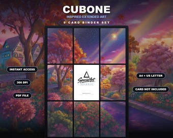 Cubone Inspired Extended Art | 9 Pocket Binder Page | Pokemon Binder Display
