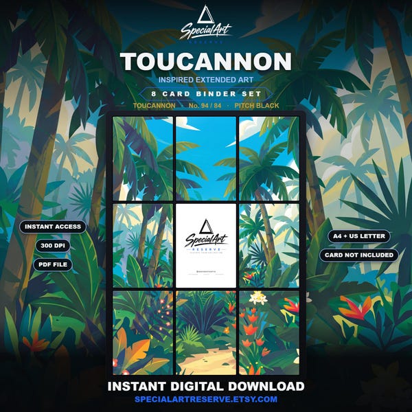 Toucannon 94/84 Inspired Extended Art | Pitch Black 9 Pocket Binder Page | Pokemon Binder Display