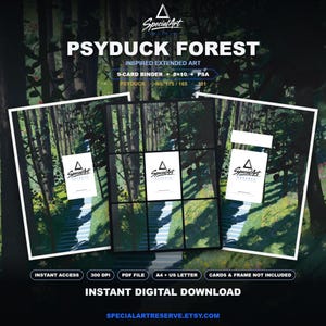 Psyduck Forest Inspired Extended Art | Collector Bundle | Pokemon Wall Art Print