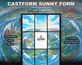 Castform Sunny Form 195/191 Inspired Extended Art | Surging Sparks 9 Pocket Binder Page | Pokemon Binder Display