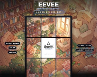 Eevee 173/150 Inspired Extended Art | 9 Pocket Binder Page | Pokemon Binder Display