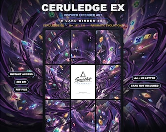 Ceruledge ex 147/131 Inspired Extended Art | Prismatic Evolutions 9 Pocket Binder Page | Pokemon Binder Display