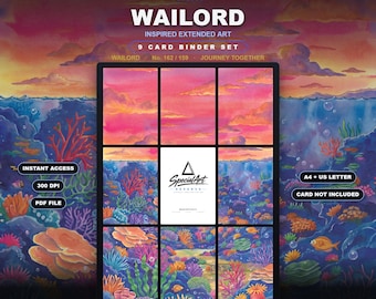Wailord 162/159 Inspired Extended Art | Journey Together 9 Pocket Binder Page | Pokemon Binder Display