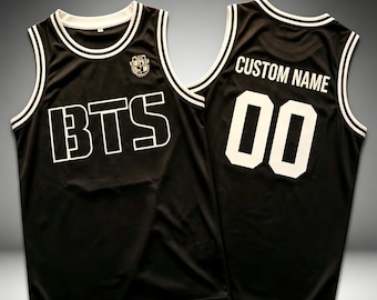 BTS Inspired Custom Basketball Jersey Personalized Kpop Fan Jersey Custom Name Number Tank Top, Kpop Concert Gift Sports Jersey