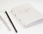 Origami Journal Notebook - Coptic Bound Notebook - Eco Friendly Notebook - Repurposed Paper
