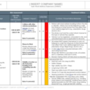 SWMS Builder Kit | Construction Safety Template, Risk Assessment Library Prefilled (Excel, Word)