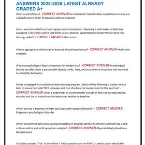 Nasm weight loss specialist actual exam 200 questions and correct answers 2025