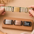 Personalized Silent Slide-On Pet ID Tag, Custom Engraved Dog Cat Name Tag, Puppy accessories product logo