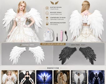 可動式の赤い翼のコスチュームコスプレ、悪魔のコスチューム、堕天使の