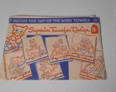 unused Superior Transfer Design embroidery days of week cats kittens