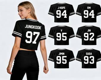 Custom K‑POP Cropped Top, Concert Jersey Fan Gift