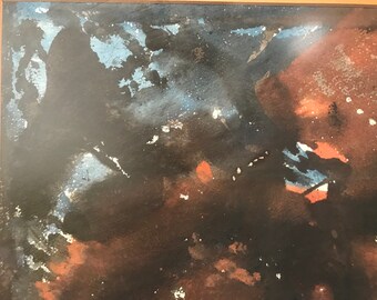 ペンシルベニア州指定アーティスト、アブラハム・P・ハンキンス（1900-1963）の抽象画（紙に描く）