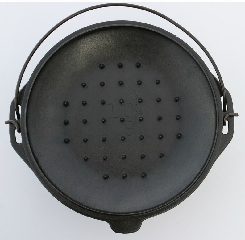 Vintage LODGE No. 8 Large Cast Iron Dutch Oven Professionally Etsy