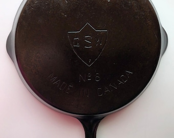 Antique 1930s Canadian Maker General Steel Wares GSW, Toronto, ON Cast Iron  Skillet No 8 Professionally Cleaned & Seasoned Organically