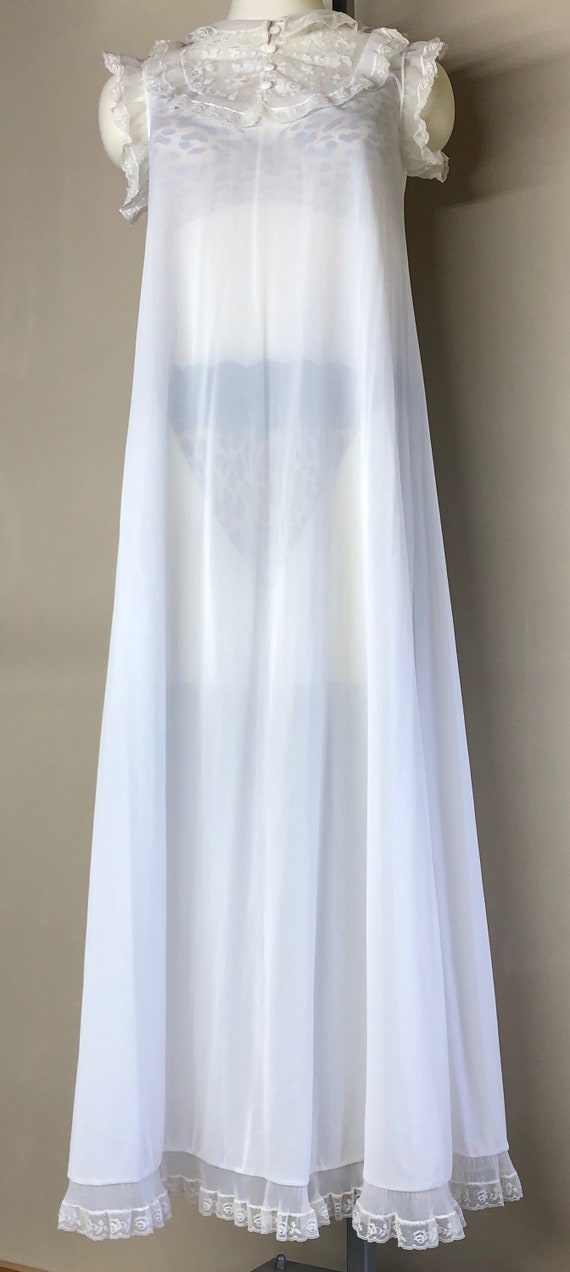 Vintage Blanche White Innocent Girlie Nightgown w… - image 2