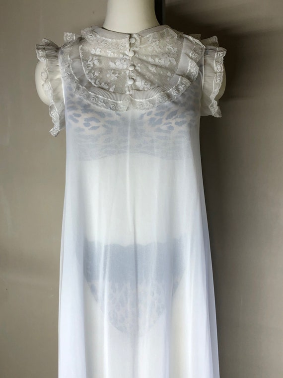 Vintage Blanche White Innocent Girlie Nightgown w… - image 1