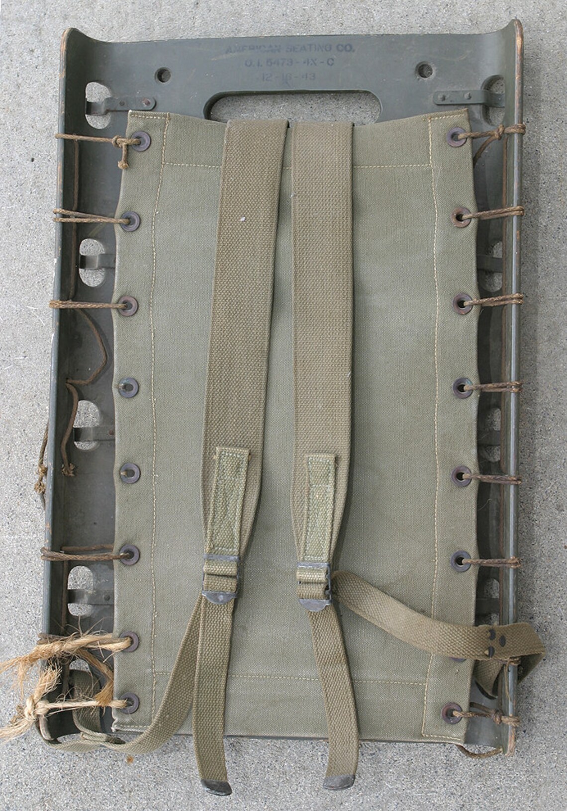 Rare Vintage World War 2 Korean War Era Wooden Canvas Backpack Etsy