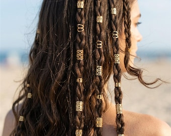 Boho-Haarperlen für Zöpfe, Haarschmuck-Accessoires, Festival-Haarschmuck-Geschenk für Frauen