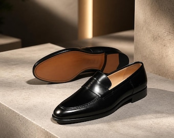 New Handmade Men Leather Dress Shoes, black  formal Shoes