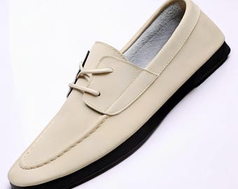 New Handmade Genuine Leather Men's Oxfords: Anti-slip Casual Walking Flats Shoes For Men