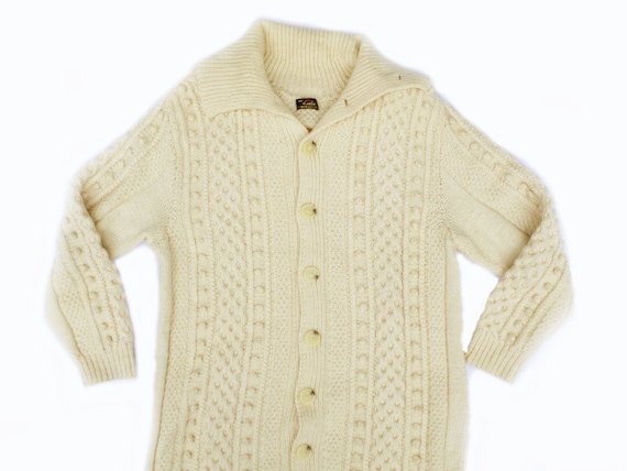 Vintage Mens German Fisherman Coat Sweater -Large