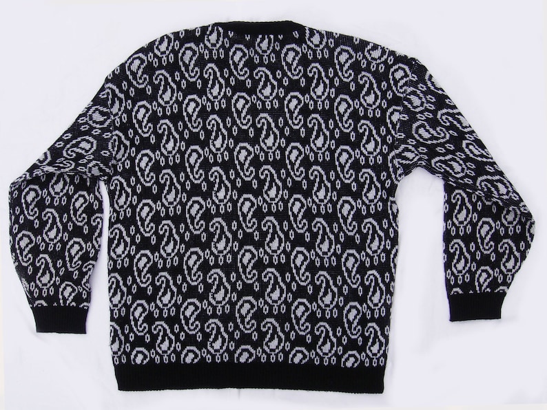 Vintage 80s Paisley Sweater Women/'s Medium