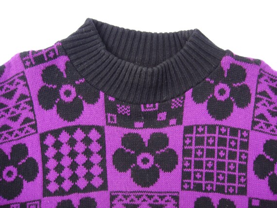 Vintage 70's Ladies Mod Hipster Sweater M - image 2