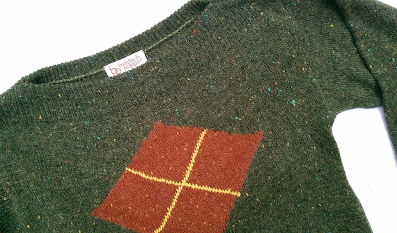 Vintage 70's Beldoch Popper Tweed Intarsia Argyle… - image 1