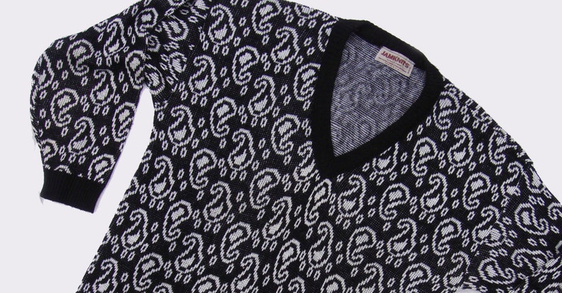 Vintage 80s Paisley Sweater Women/'s Medium