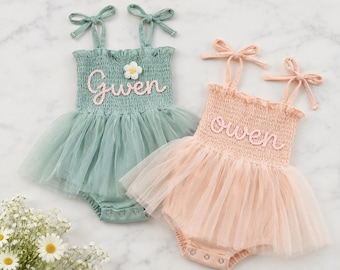 Baby Girl 1st Birthday Tutu Dress, Detailed Embroidery, Ideal Cake Smash Attire