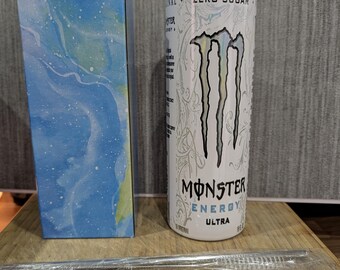 Vaso térmico Monster de 20 oz para bebidas frías/calientes hasta por 12 horas en caja de regalo con pajita y cepillo de limpieza.