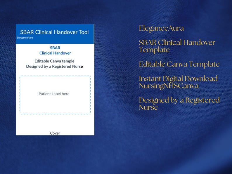 Nursing Handover Examples SBAR Clinical Handover Template | Editable Canva | Nursing Handover ...