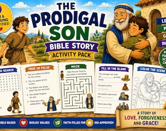 Activités bibliques Le fils prodigue pour enfants à imprimer (MISE À JOUR)