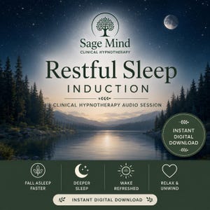 Audio de hipnoterapia para dormir / Concilia el sueño más rápido / Meditación guiada para dormir (MP3 y PDF) / Descanso profundo / Duerme mejor de forma natural