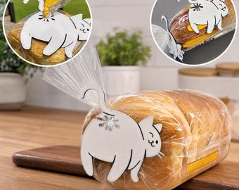 Clip per sacchetti del pane a forma di sedere di gatto, gadget divertente da cucina, sigillante per sacchetti a forma di gatto, clip per conservare gli alimenti, regalo per amanti dei gatti, accessorio per la casa originale