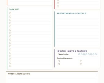 Ensemble d'agendas quotidiens, hebdomadaires et mensuels adaptés au TDAH | Définition d'objectifs de productivité (PDF)